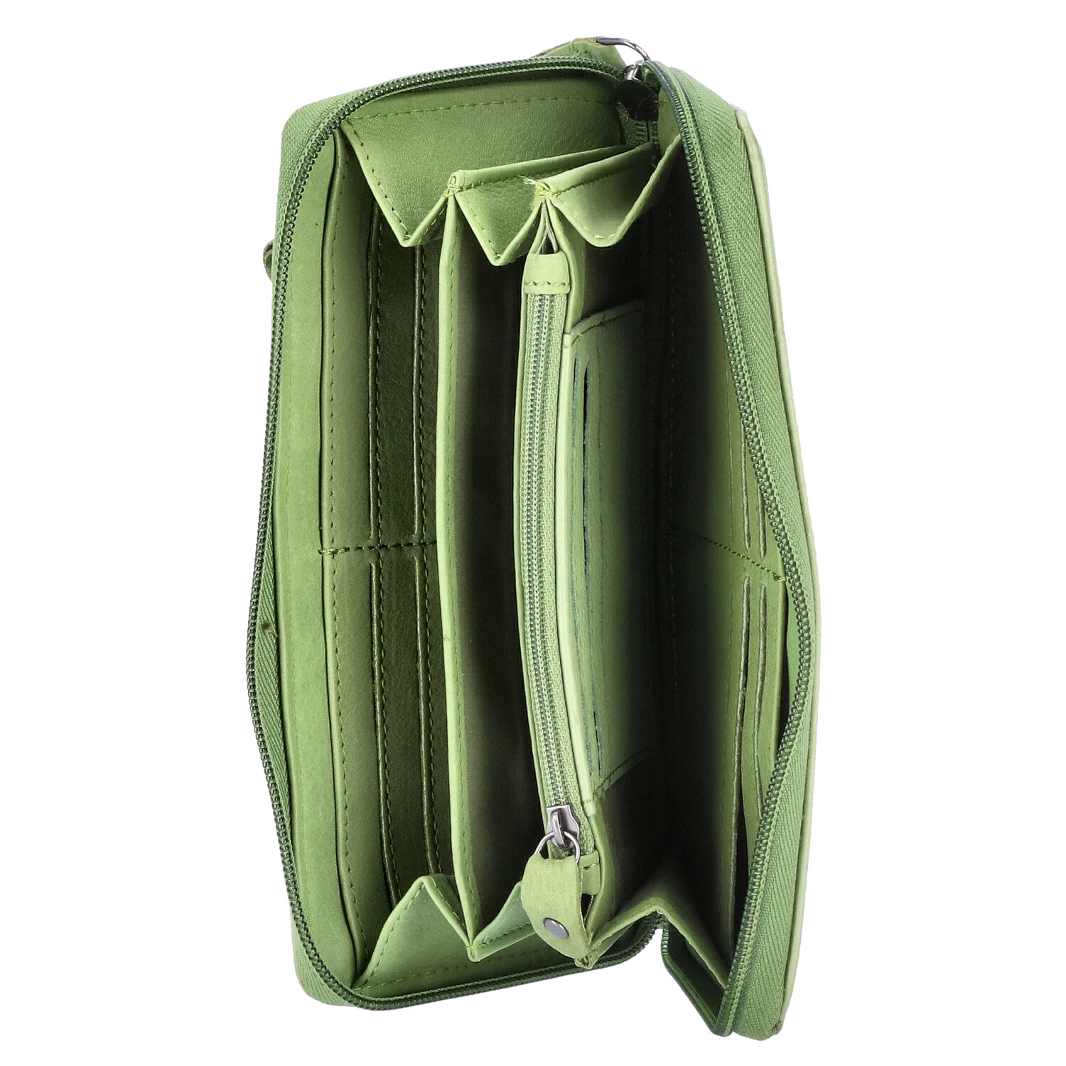 The Skandinavian Brand Damen Lederbörse Quer  grün Abbildung 4