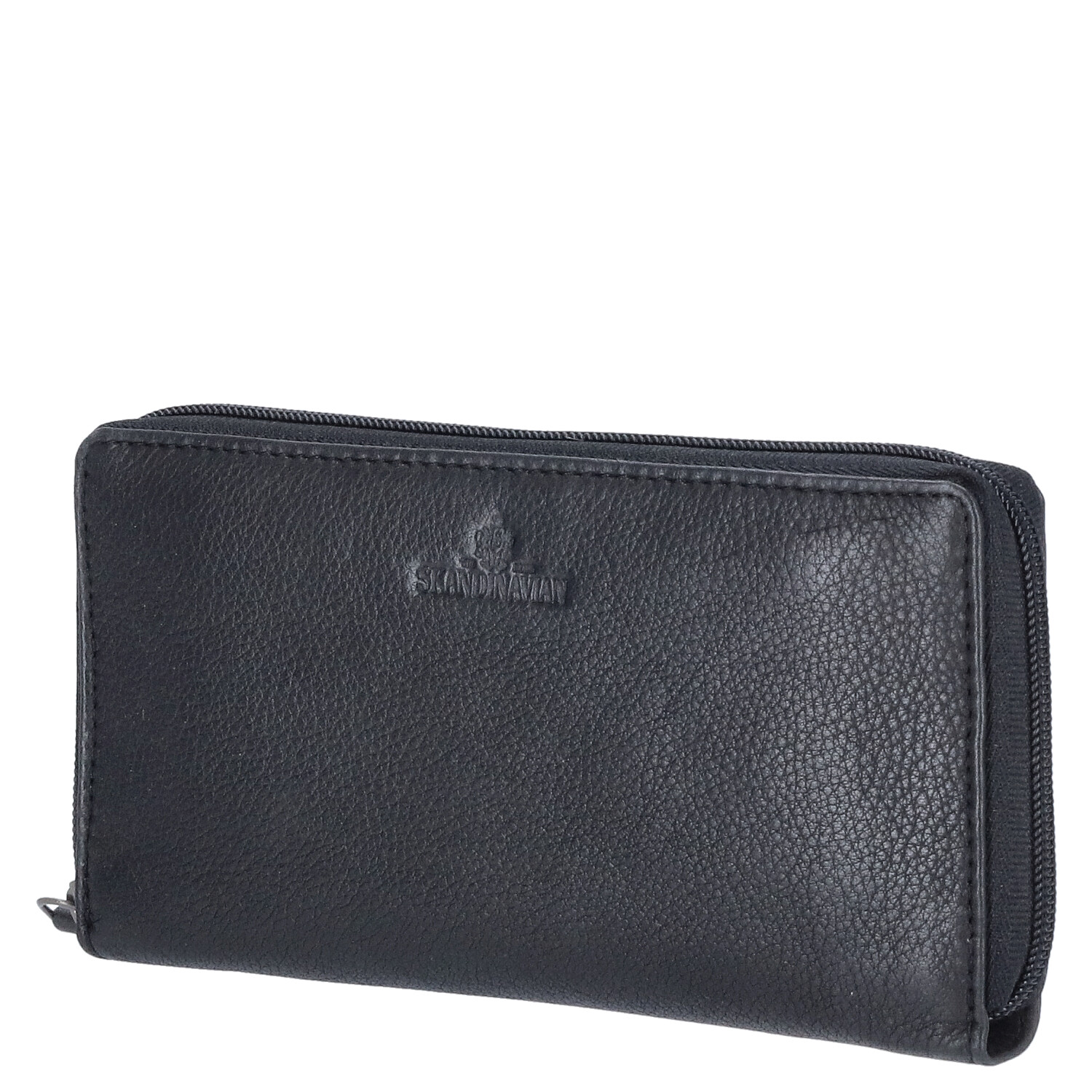 The Skandinavian Brand Damen Lederbörse Quer  schwarz Abbildung 1