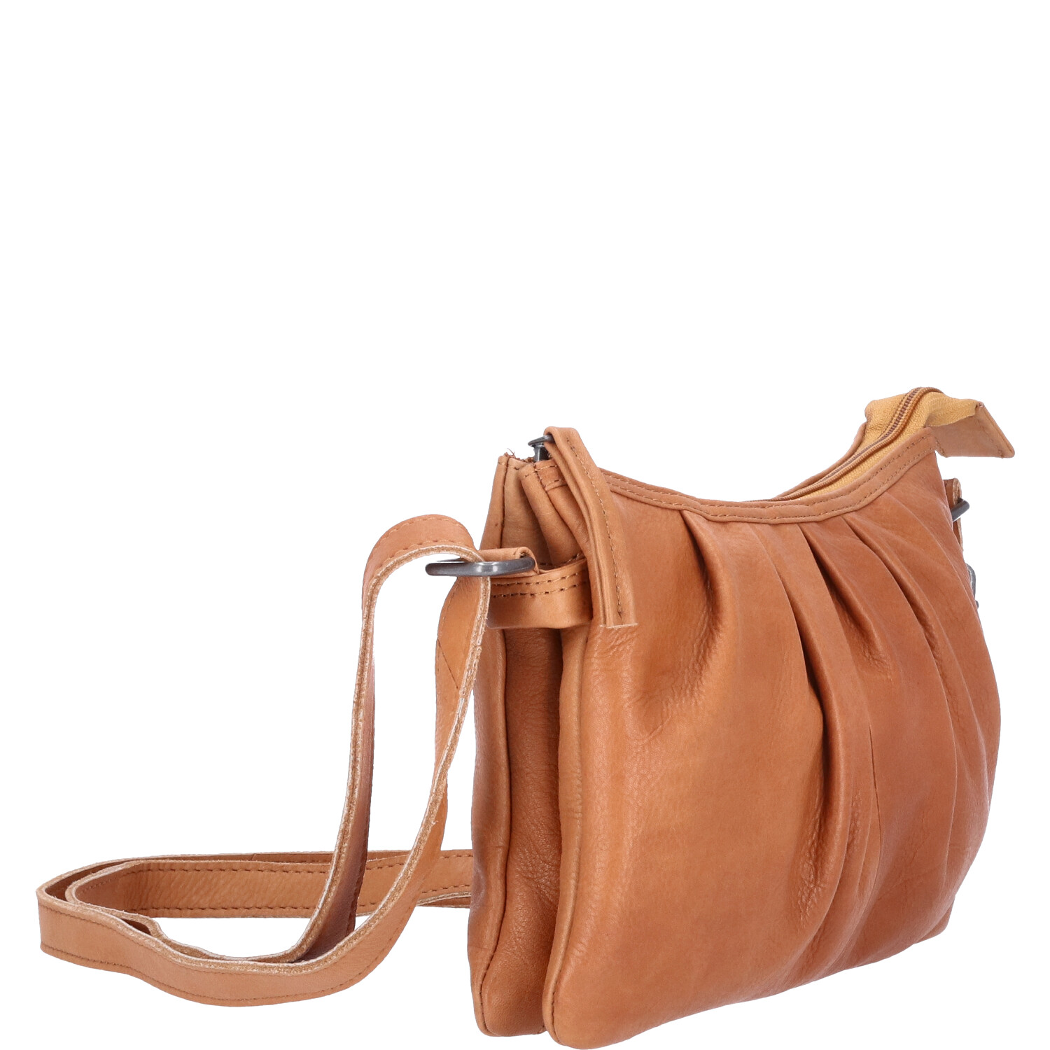 The Skandinavian Brand Damen Ledertasche, Umhängetasche  Cognac Abbildung 3