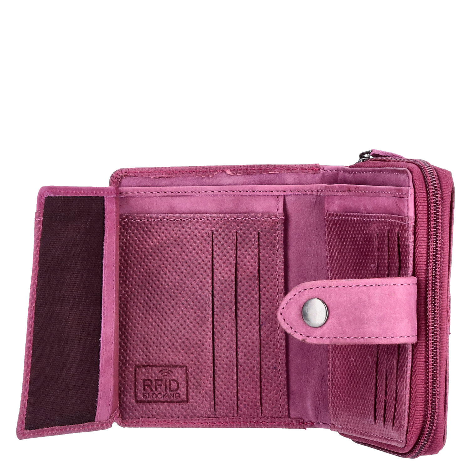 The Skandinavian Brand Damen Leder Geldbörse mittel - Purple Abbildung 5