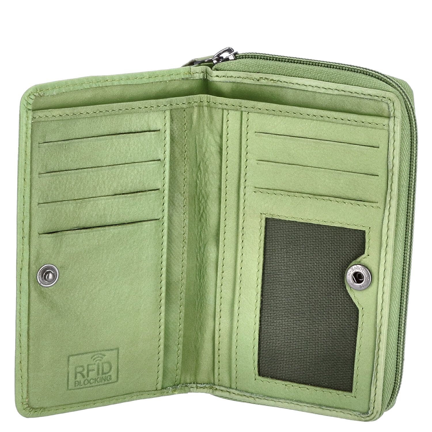 The Skandinavian Brand Damen Leder Geldbörse  grün Abbildung 4