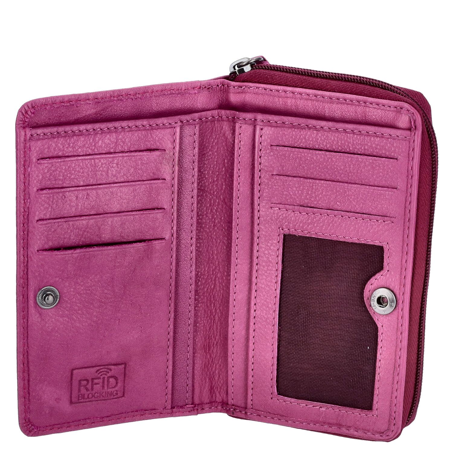 The Skandinavian Brand Damen Leder Geldbörse  fuchsia Abbildung 4