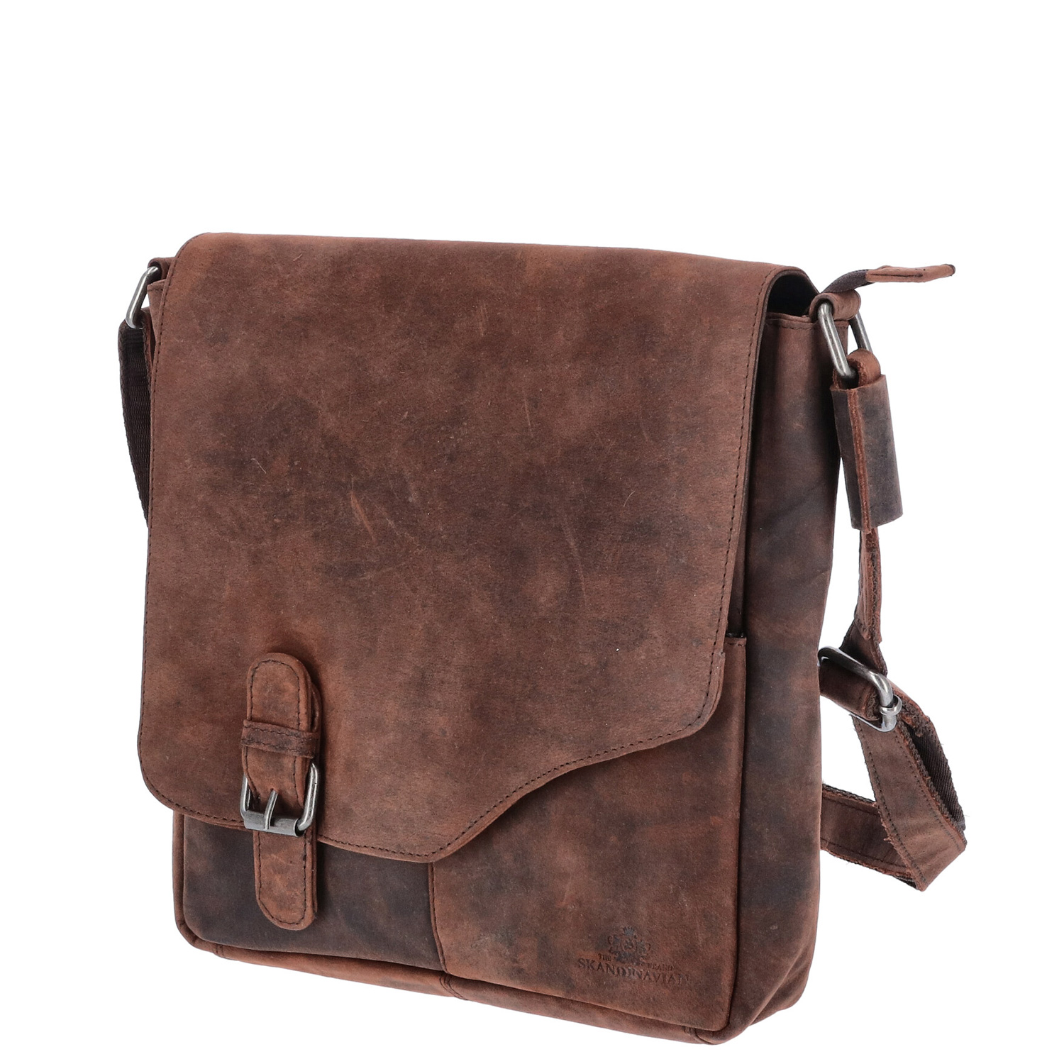 The Skandinavian Brand Leder Umhängetasche Hunter  braun