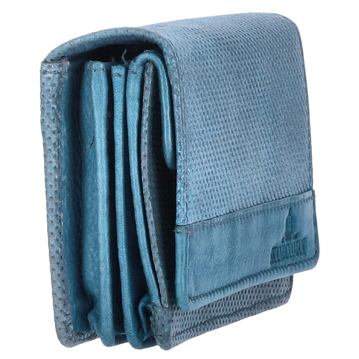 The Skandinavian Brand Damen Leder Geldbörse Quer  Blue Abbildung 2