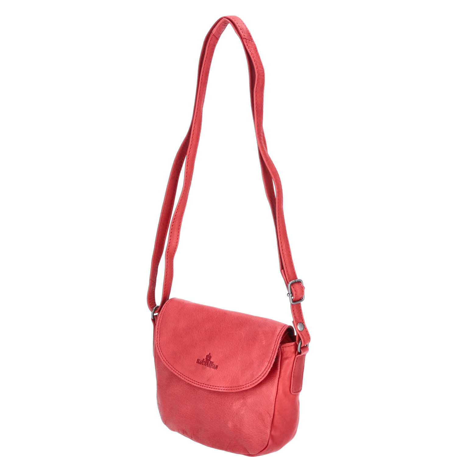 The Skandinavian Brand Damen Leder Tasche, Umhängetasche  rot Abbildung 3