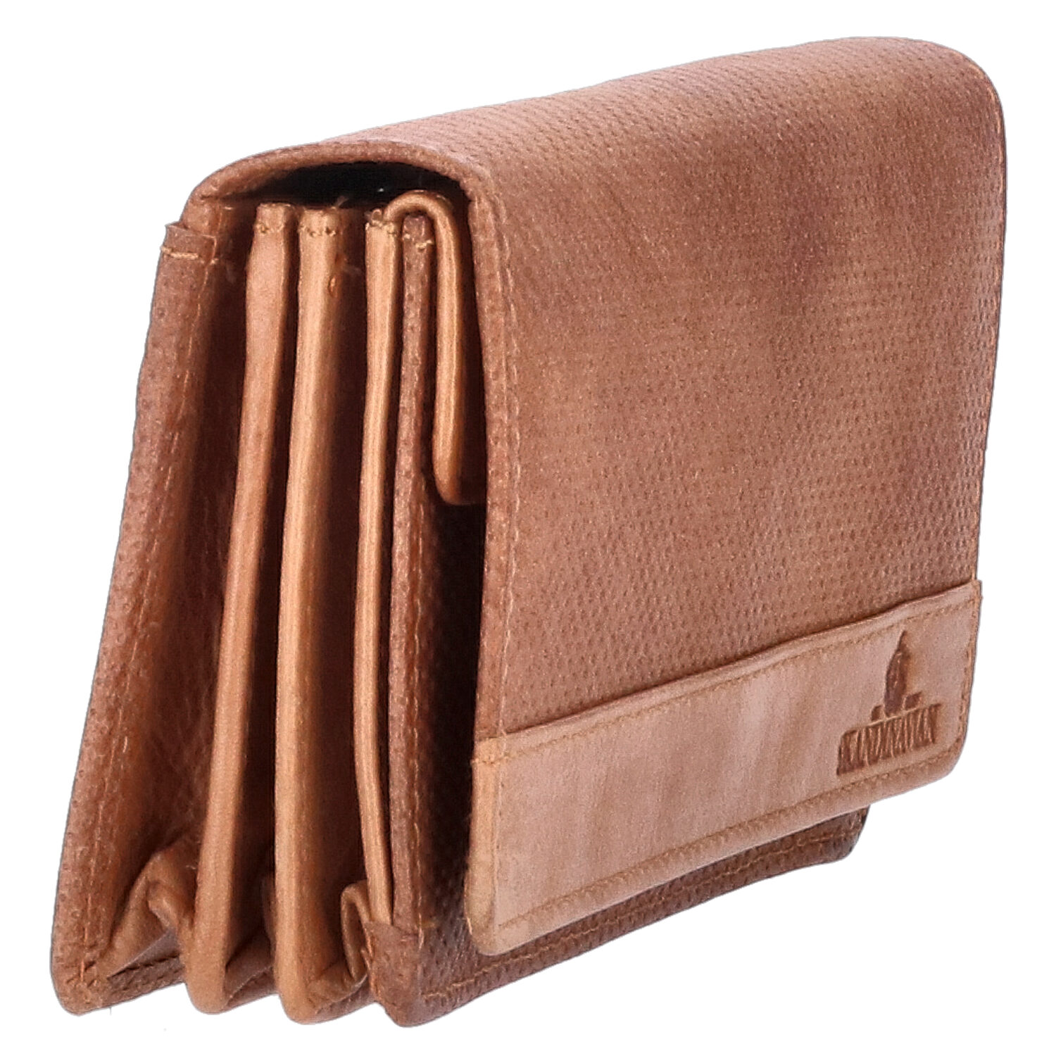 The Skandinavian Brand Damen Leder Geldbörse Quer - Cognac Abbildung 3