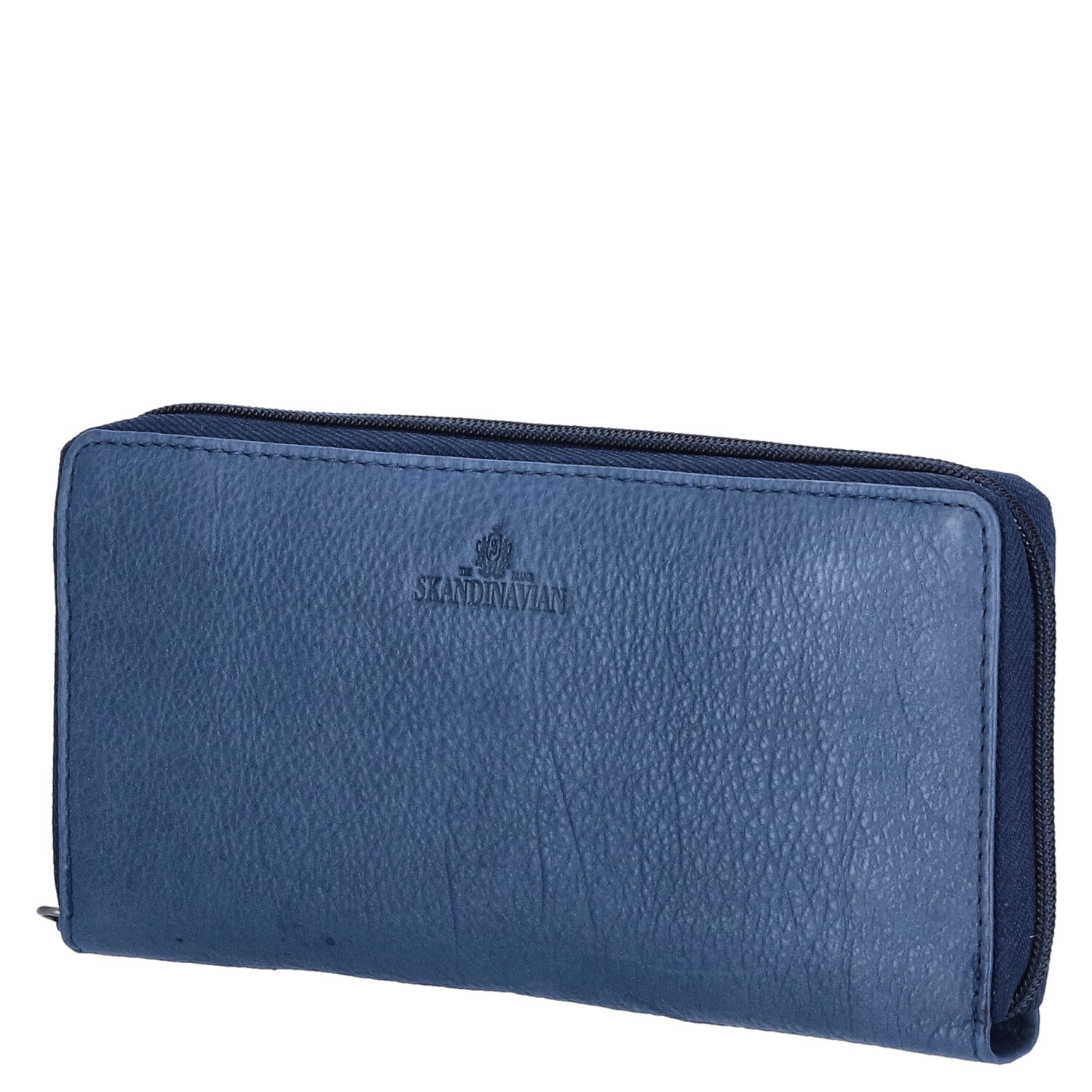 The Skandinavian Brand Damen Lederbörse Quer  blau Abbildung 1