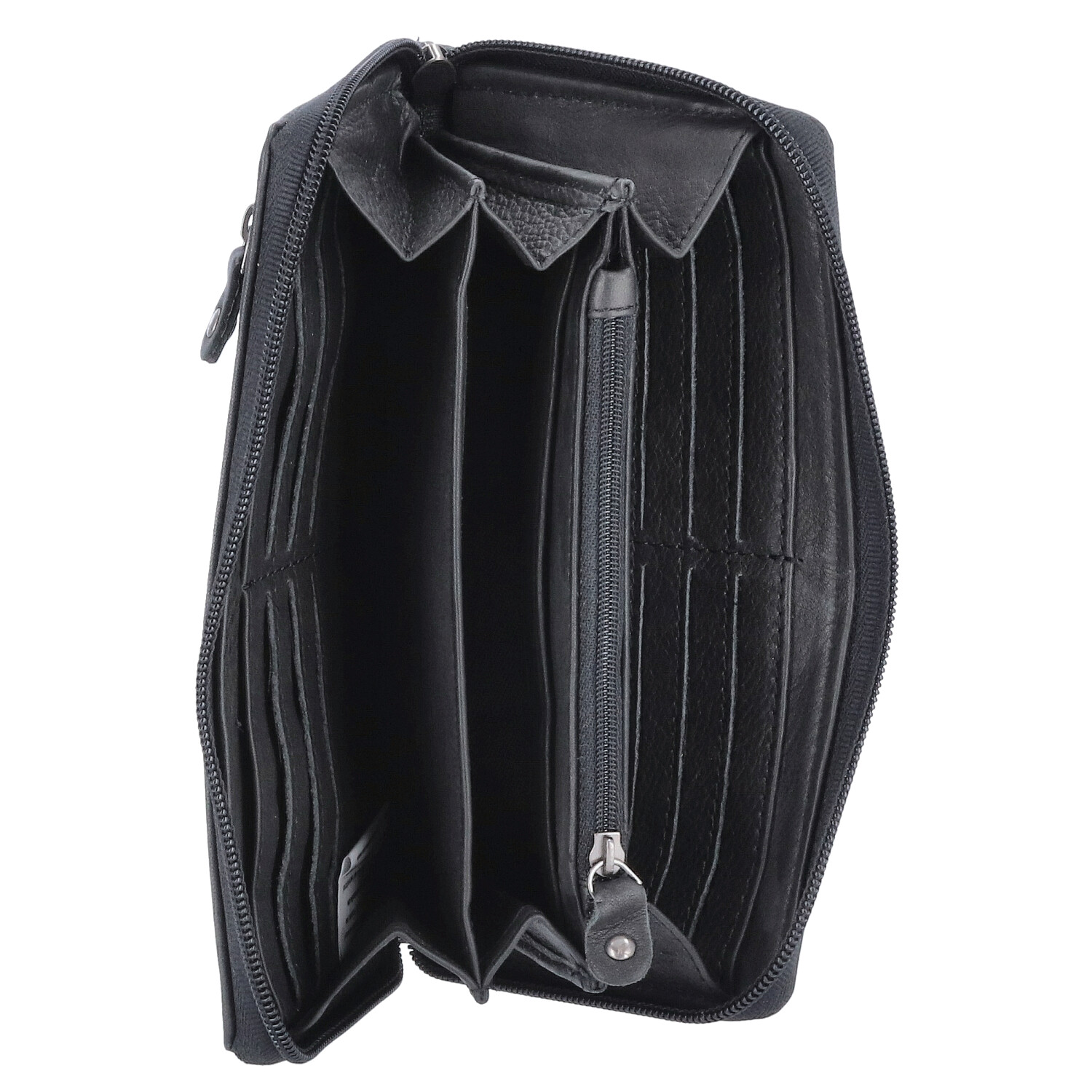 The Skandinavian Brand Damen Lederbörse Quer  schwarz Abbildung 3