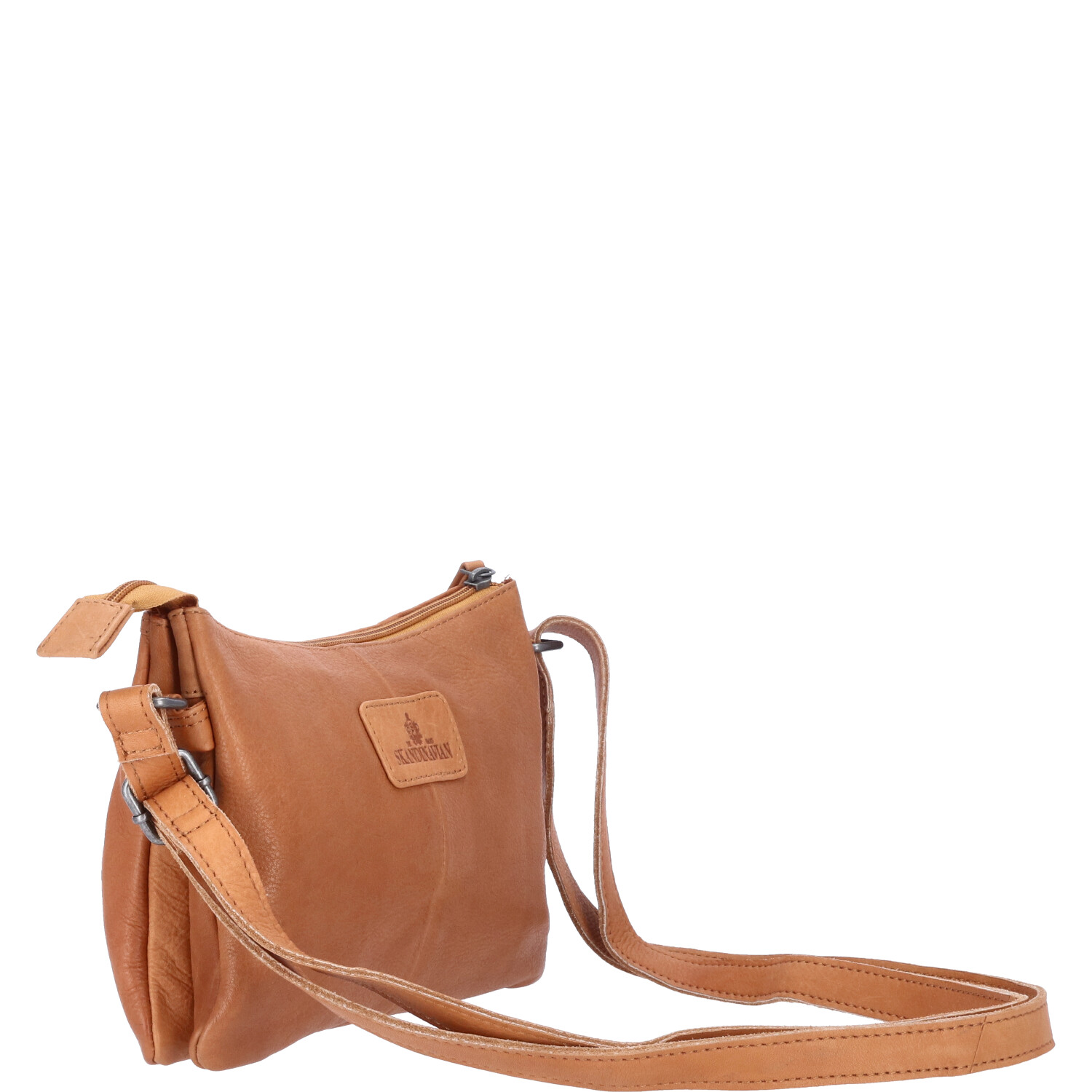 The Skandinavian Brand Damen Ledertasche, Umhängetasche  Cognac Abbildung 5