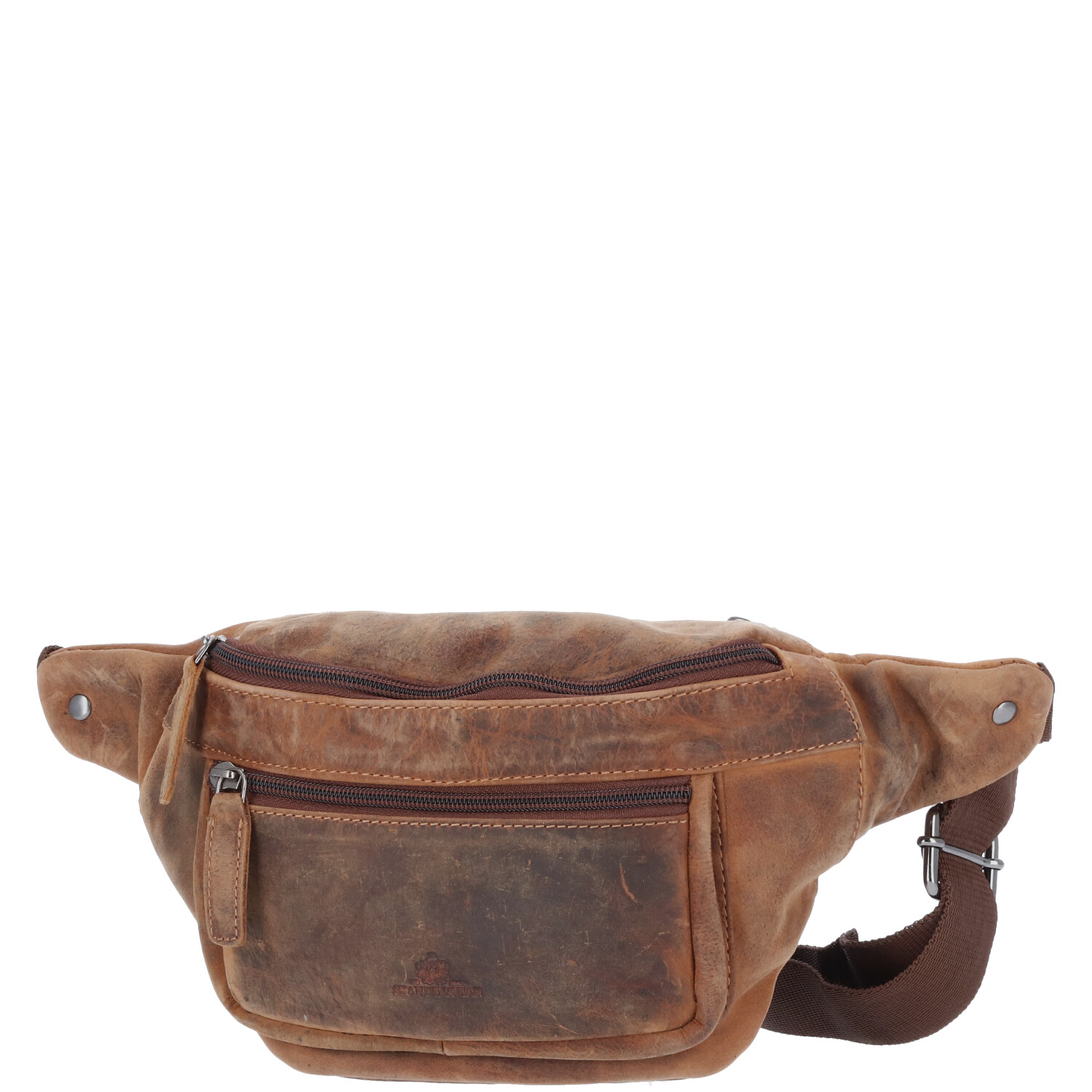 The Skandinavian Brand Leder Bauchtasche, Hüttasche, Body Bag  braun Abbildung 1