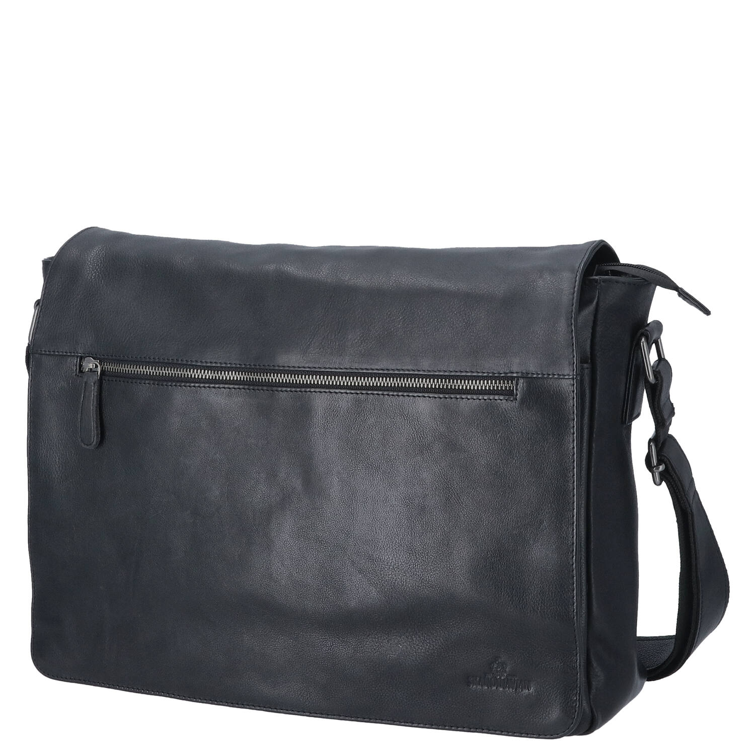 The Skandinavian Brand Leder Messenger, Umhängetasche  00-schwarz Abbildung 1