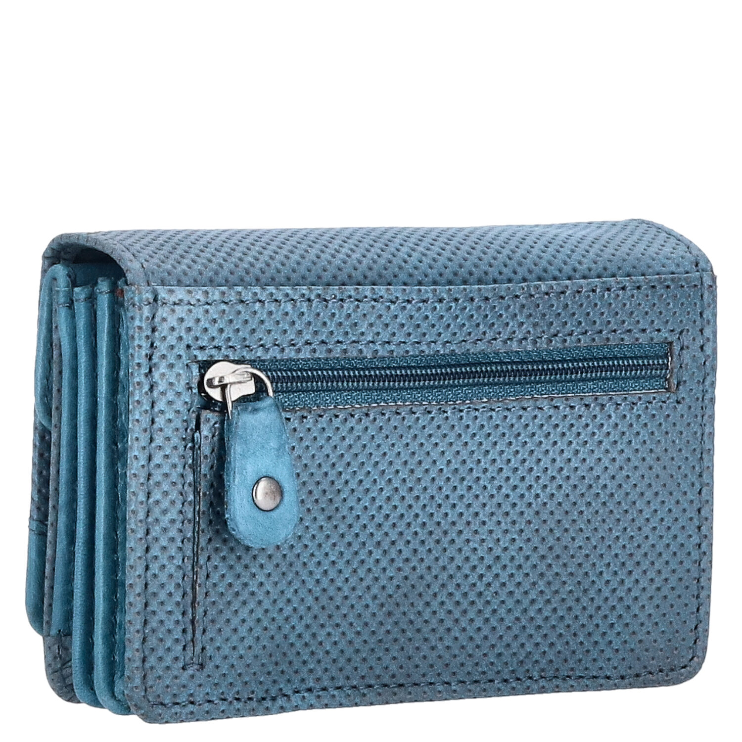 The Skandinavian Brand Damen Leder Geldbörse Quer  Blue Abbildung 3