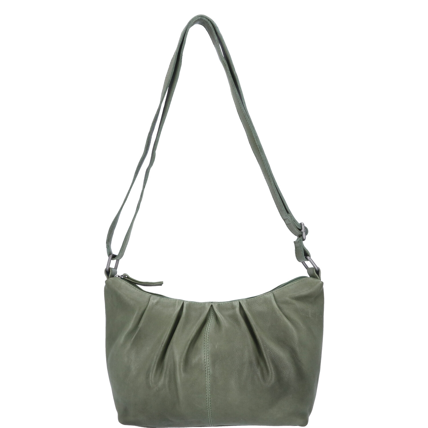 The Skandinavian Brand Damen Ledertasche, Schultertasche - grün Abbildung 6