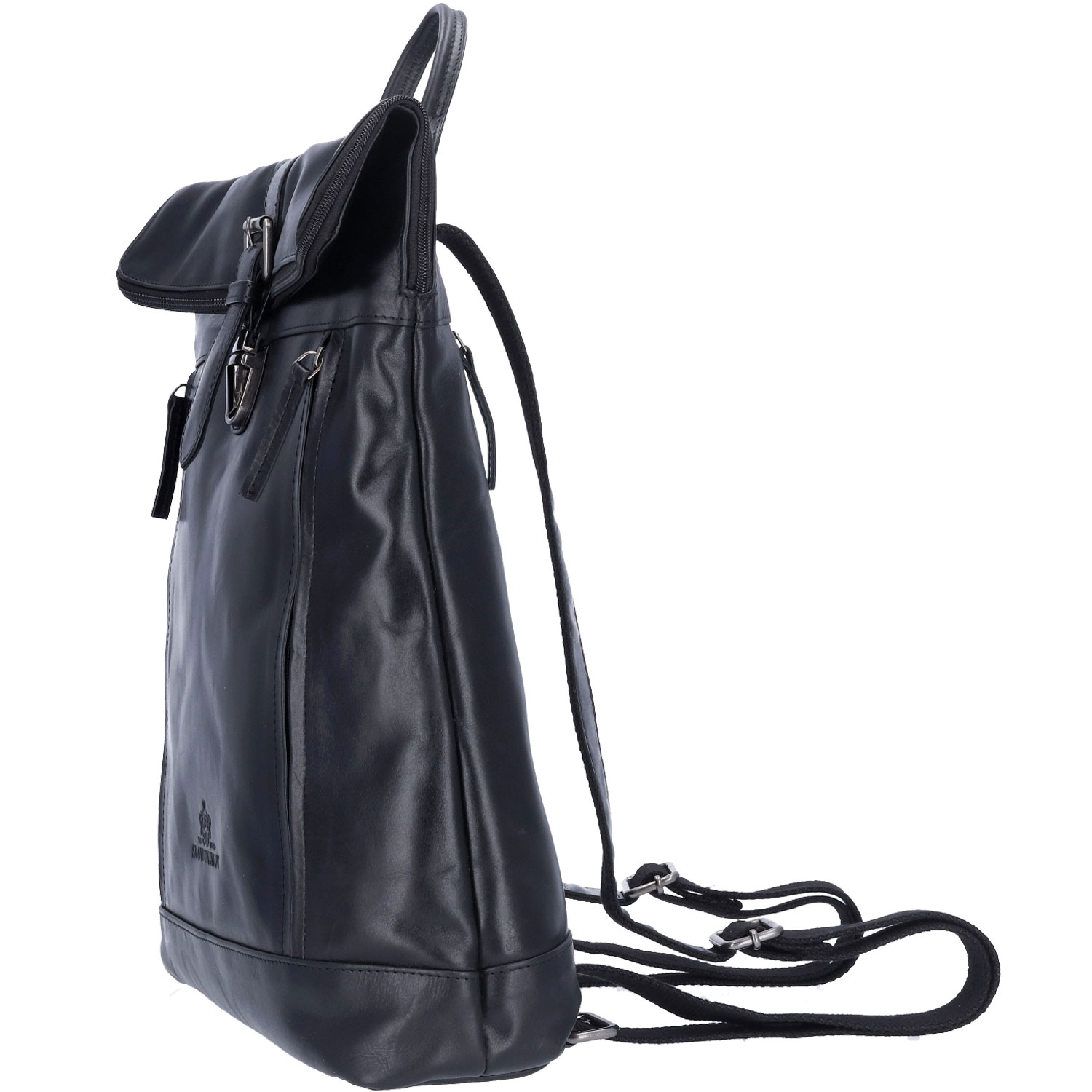 The Skandinavian Brand Leder Freizeit Rucksack  schwarz Abbildung 4