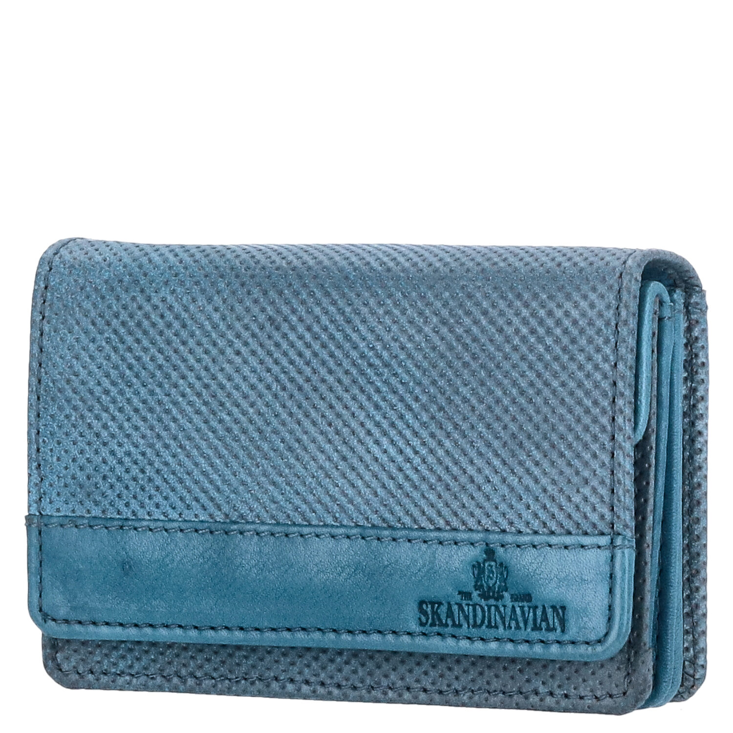 The Skandinavian Brand Damen Leder Geldbörse Quer  Blue Abbildung 1