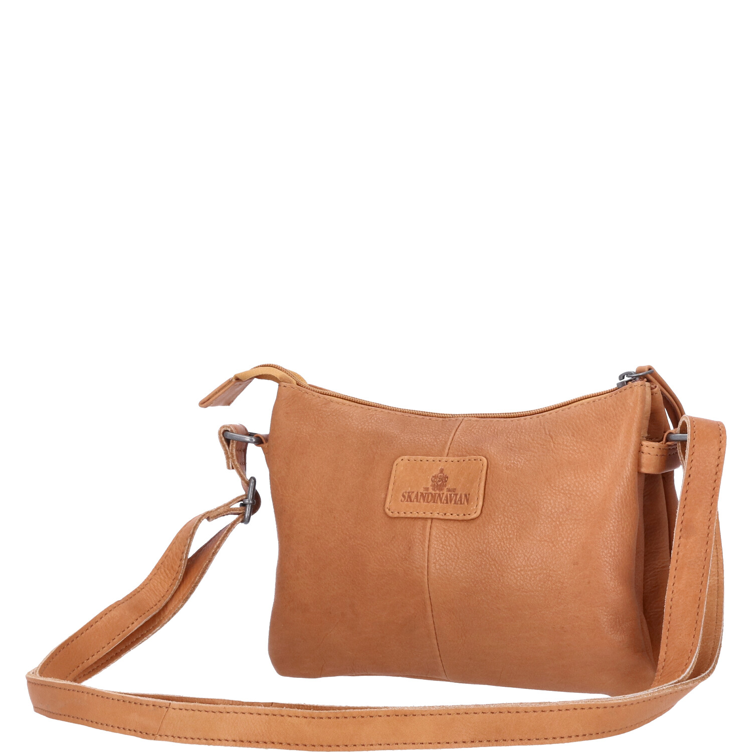 The Skandinavian Brand Damen Ledertasche, Umhängetasche  Cognac Abbildung 4