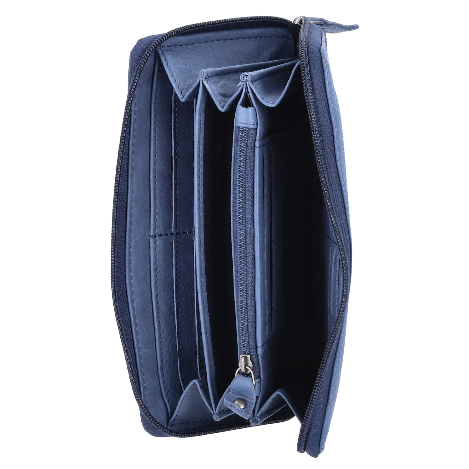 The Skandinavian Brand Damen Lederbörse Quer  blau Abbildung 4