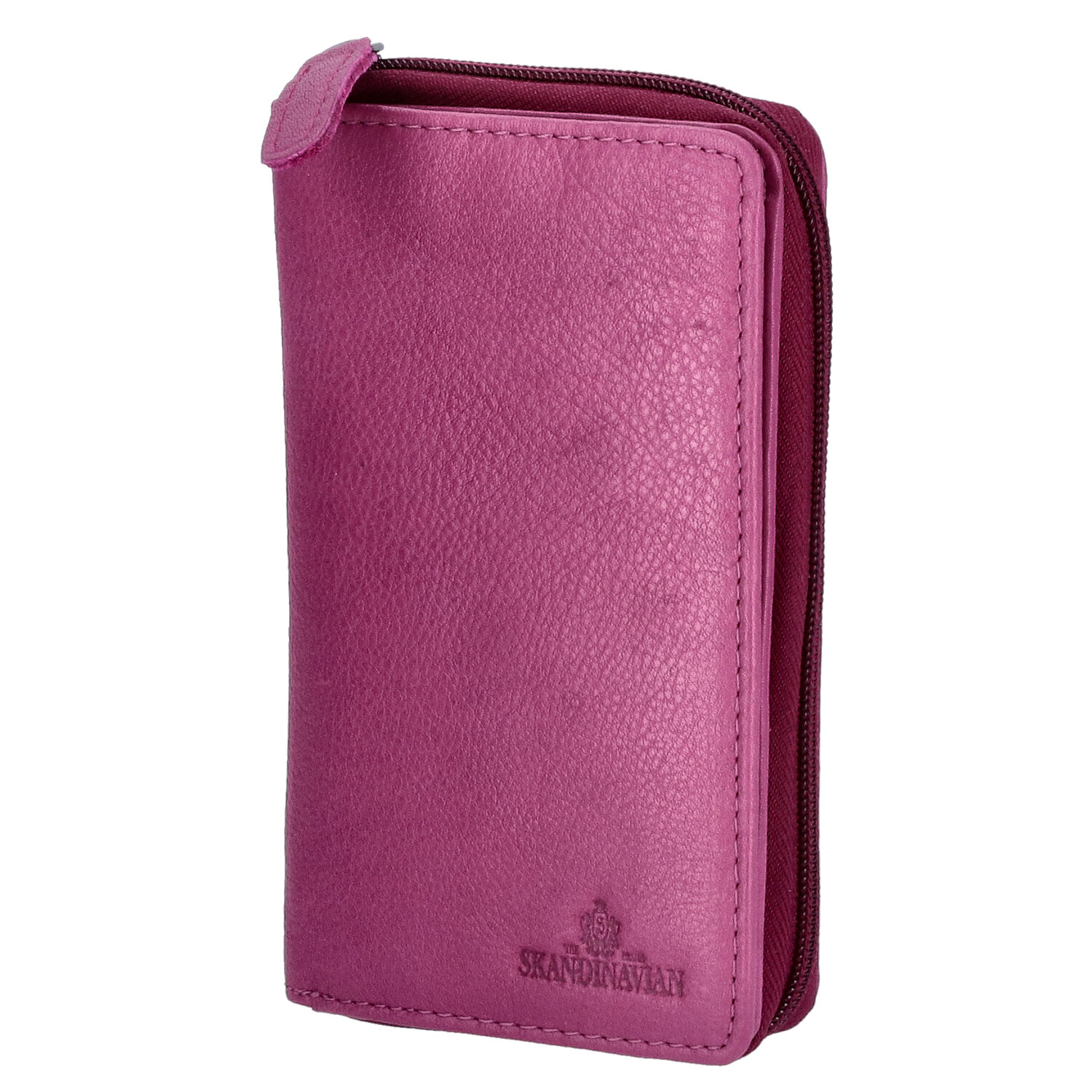 The Skandinavian Brand Damen Leder Geldbörse  fuchsia Abbildung 1