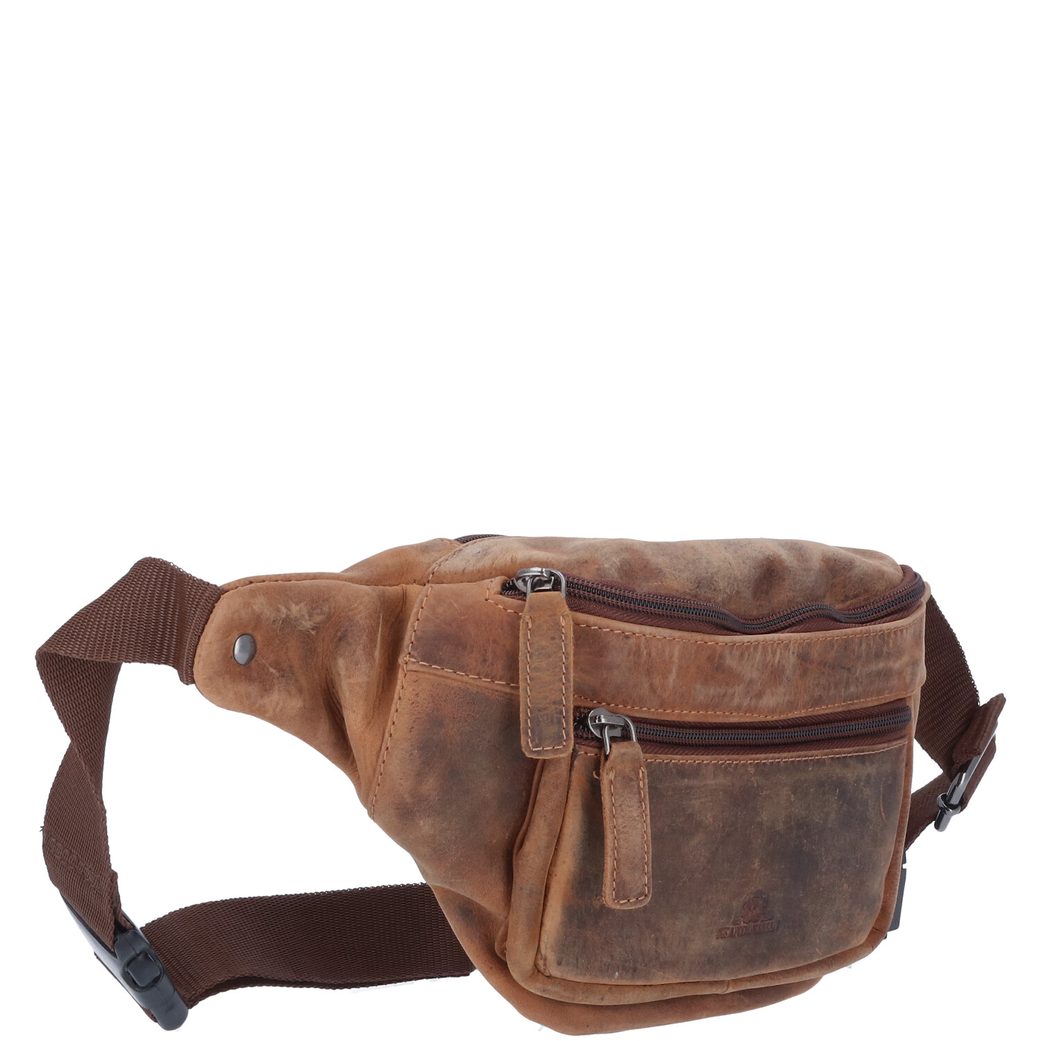 The Skandinavian Brand Leder Bauchtasche, Hüttasche, Body Bag  braun Abbildung 3