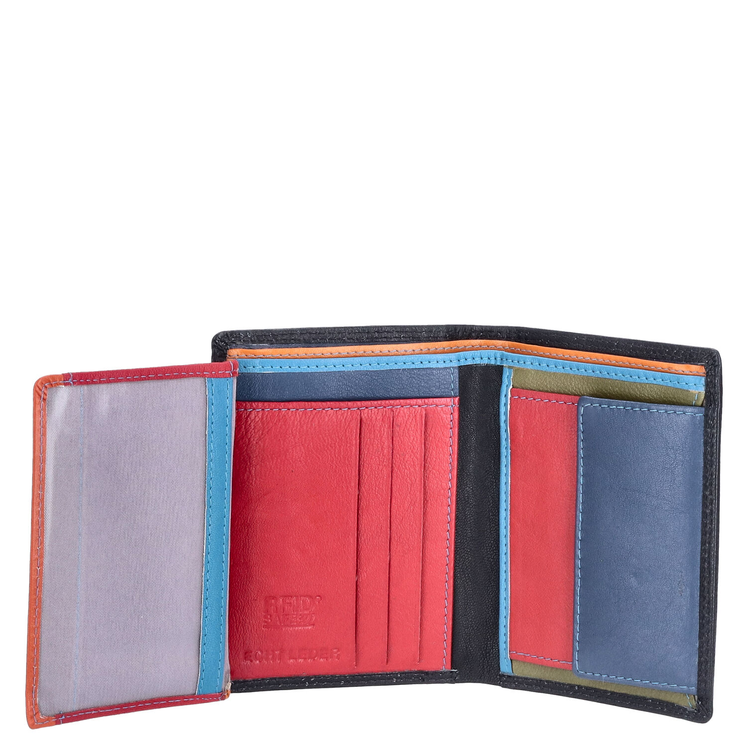The Skandinavian Brand Lederbörse Hoch Multicolor - Black Abbildung 3