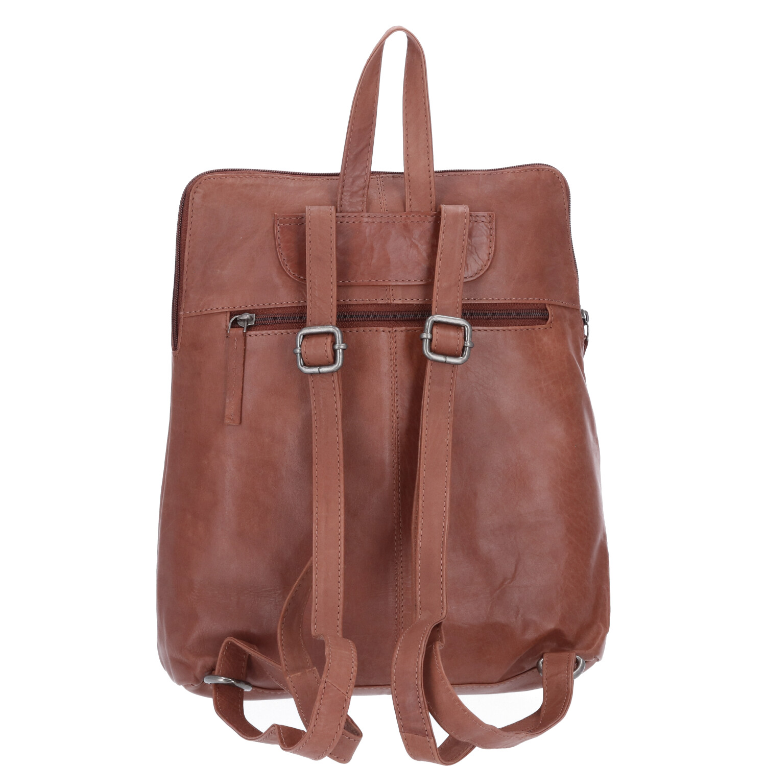 The Skandinavian Brand Damen Leder Rucksack  Cognac Abbildung 4