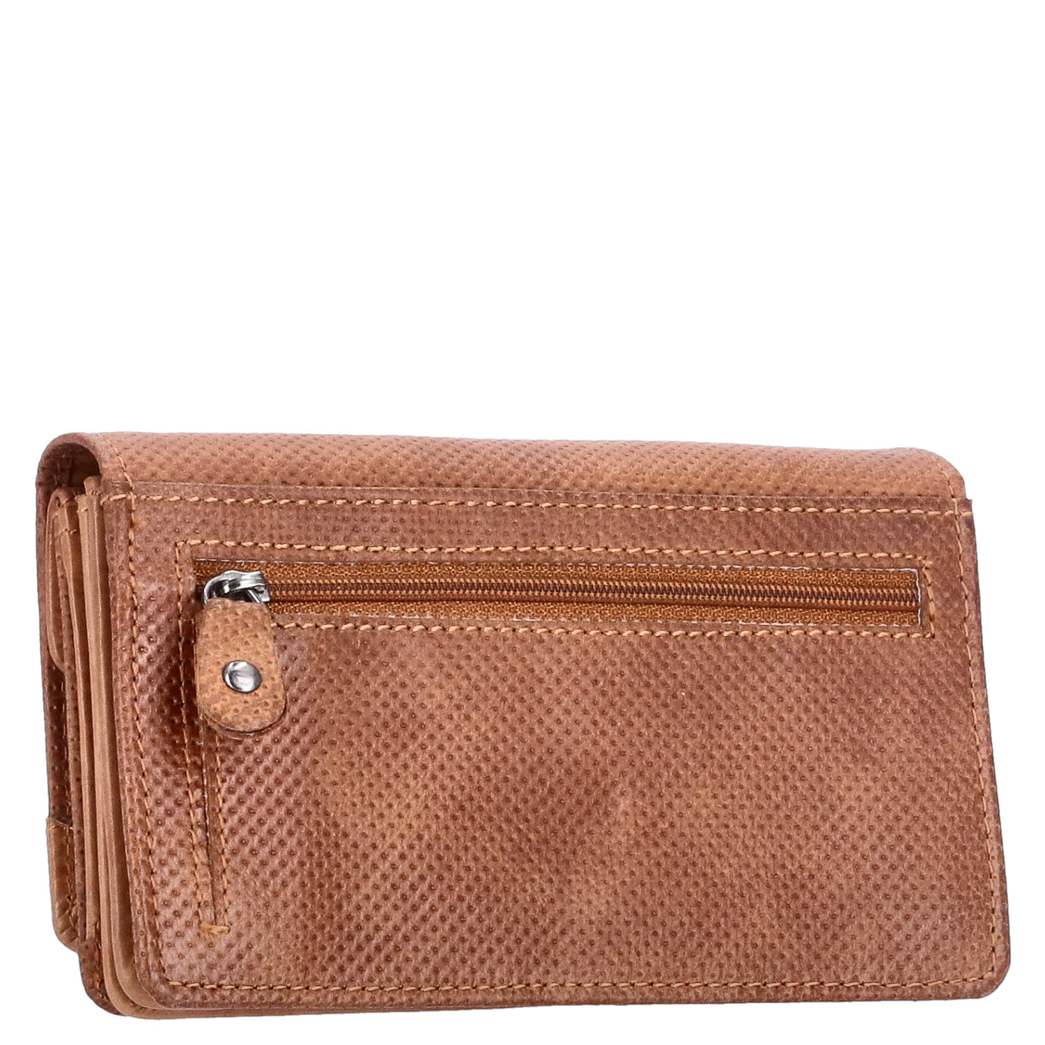 The Skandinavian Brand Damen Leder Geldbörse Quer - Cognac Abbildung 2