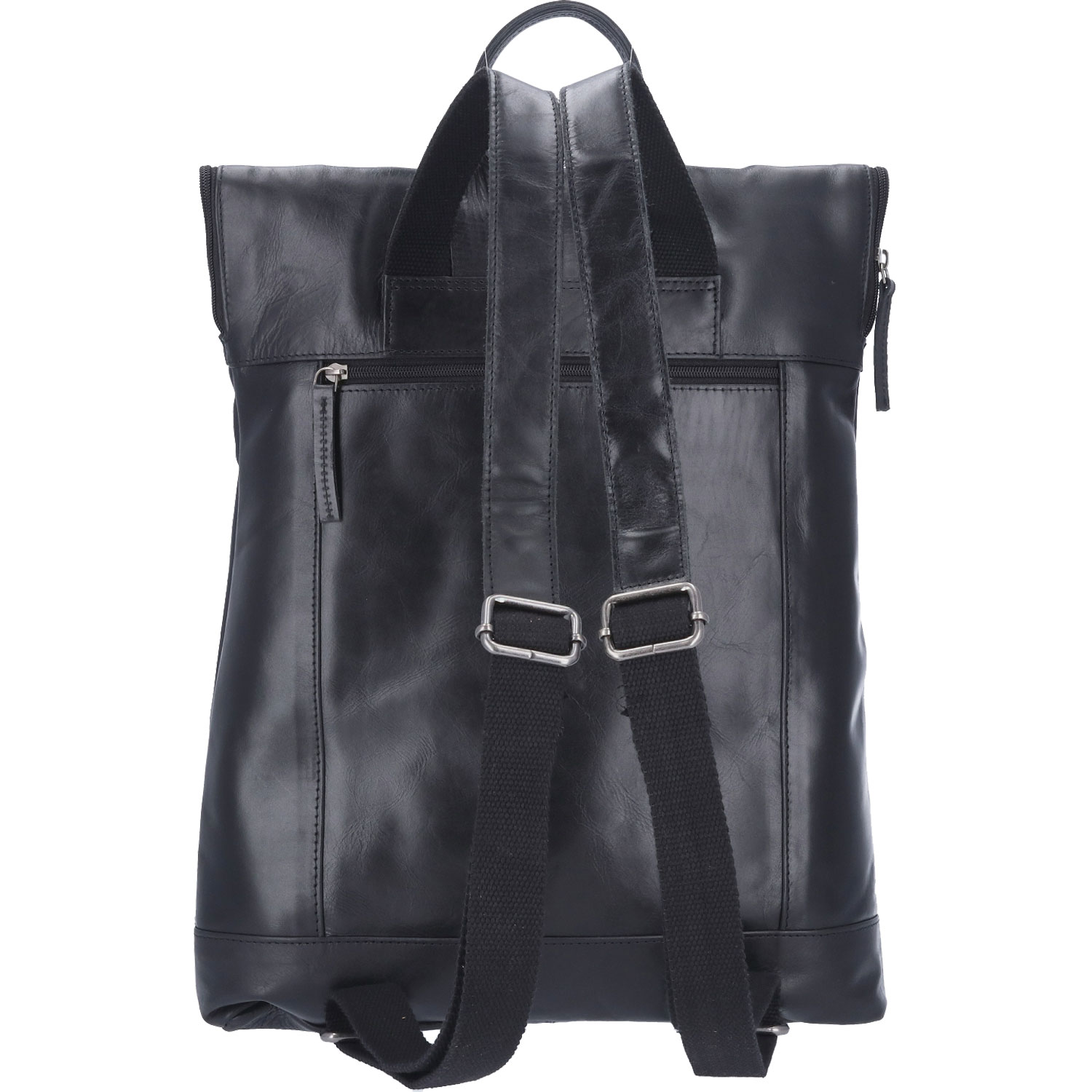 The Skandinavian Brand Leder Freizeit Rucksack  schwarz Abbildung 5
