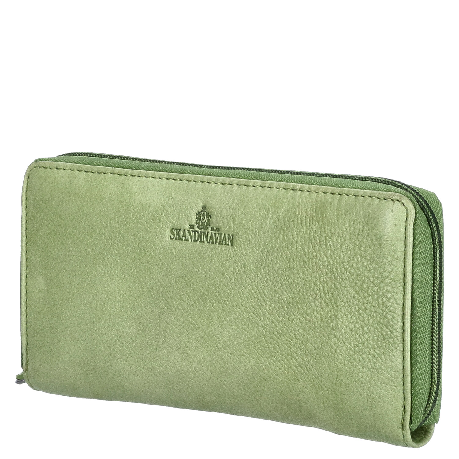 The Skandinavian Brand Damen Lederbörse Quer  grün Abbildung 1